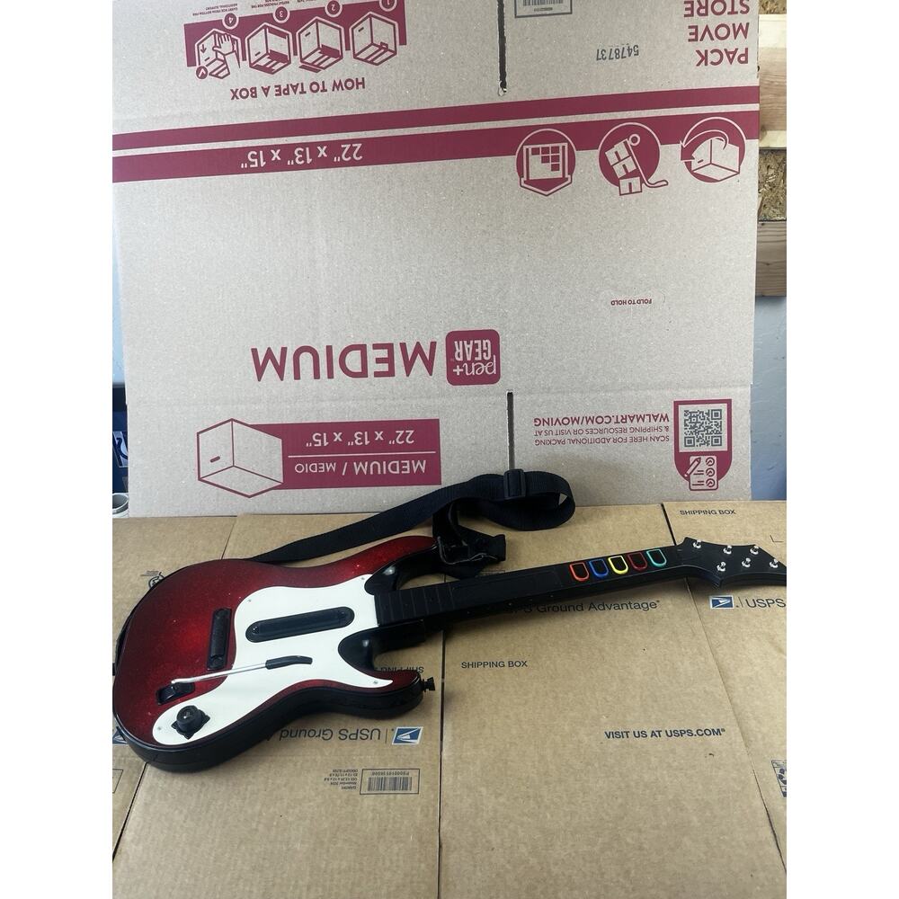 Guitar Hero Band Hero 5 Wireless Guitar Controller for PS3 PS2 *NO DONGLE
